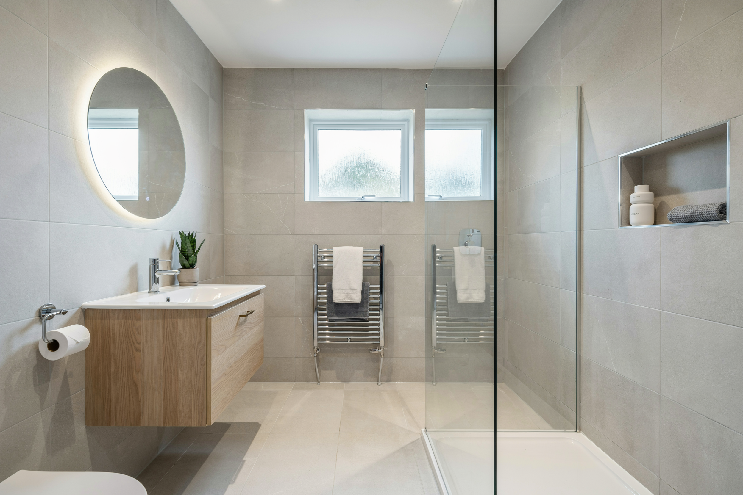 Anti-mould silicone sealant in a bathroom