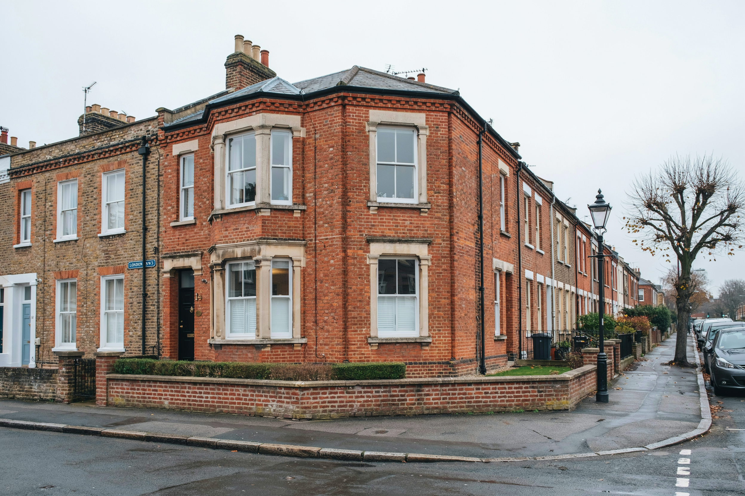 Period terrace housing exterior, typical of Epping