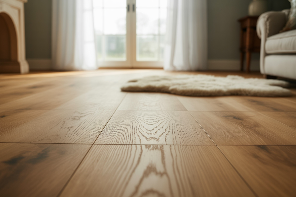 Sealant joint along a skirting board and floor